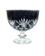 Black crystal legged bowl 20 cm Pineapple