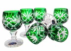 Emerald crystal vodka glasses 40 ml Pineapple 6 pieces