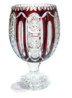 Praha ruby crystal leg vase