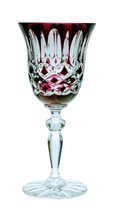 Ruby  crystal liqueur glasses 60 ml Olive lattice