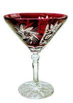 Ruby crystal martini glasses 110ml Olive grinder