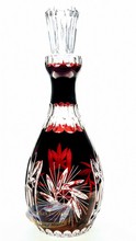 Ruby crystal wine decanter 700ml Mill Olive