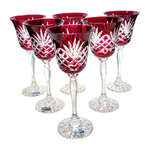 Ruby crystal wine glasses 170 ml pineapple