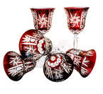 Ruby crystal wine glasses 280 ml Olive Mill
