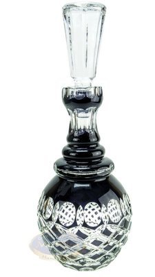 Black crystal carafe for vodka 400 ml Olive lattice