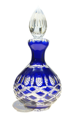 Cobalt crystal carafe of 500 ml vodka and tinctures Olive lattice