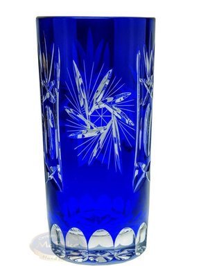 Cobalt crystal glasses for water 320ml Olive grinder
