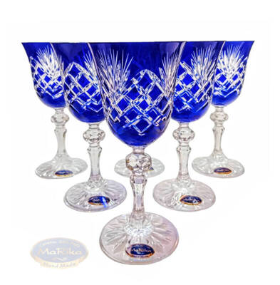 Cobalt crystal wine glasses 170 ml Pineapple