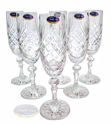 Crystal champagne glasses 170ml Pineapple