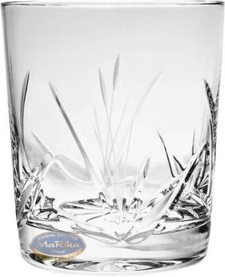 Crystal whisky glasses 280 ml Frosted leaf