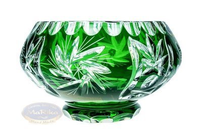 Green crystal bowl