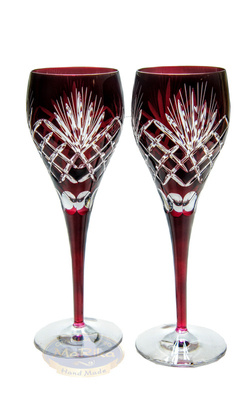 Ruby crystal glasses 2 pieces