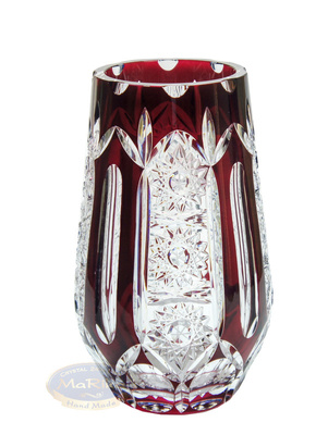 Ruby crystal vase THC 23 cm