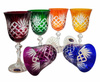Coloured crystal wine glasses 220 ml Pineapple