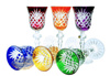 Coloured crystal liqueur glasses 60 ml Pineapple