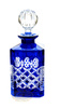 Cobalt crystal Whiskey carafe Lattice Olive