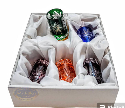 Kolorowe kryształowe kieliszki do wódki 30ml