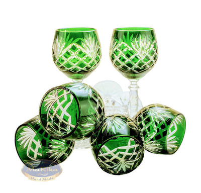 Emerald crystal wine glasses 280 ml Pineapple