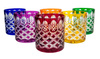 Coloured crystal whisky glasses 280 ml Crate Olive