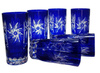 Cobalt crystal water glasses 320ml Olive Mill
