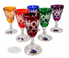 Coloured crystal vodka glasses 40 ml Pineapple