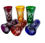 UZO coloured crystal glasses 75 ml pineapple