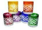 Colour crystal glasses for whisky 280ml