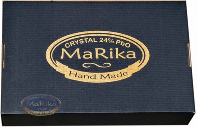 Kobaltowy kryształowy zestaw do Wina Ananas