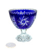 Cobalt crystal legged bowl 20 cm Mill Olive