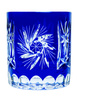 Cobalt crystal whisky glasses 280ml Olive Mill