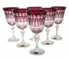 Ruby crystal wine glasses 220ml French