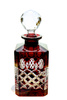Ruby crystal carafe for Whiskey Lattice Olive