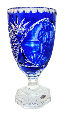 Grawerowany kryształowy wazon 30 cm Narodziny Wenus