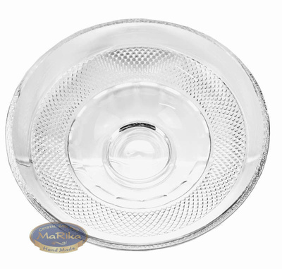 crystal plate 30cm checkered