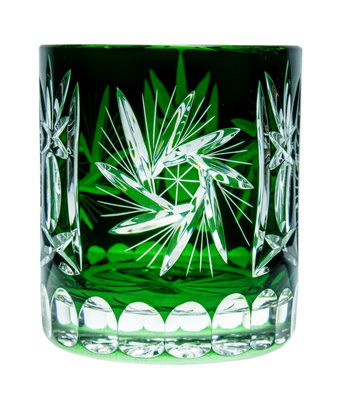 Emerald crystal whisky glasses 280ml Olive Mill