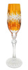 Bursztynowe kryształowe kieliszki do szampana 2 szt