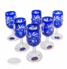 Cobalt crystal vodka glasses 25ml Olive Mill