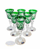 Emerald crystal liqueur glasses 60ml Pineapple 6 pieces
