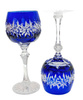 Kobaltowe kryształowe kieliszki do wina 2 szt