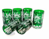 Emerald crystal vodka glasses 30ml Olive Mill