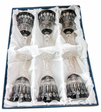 Czarne  kryształowe kieliszki do wina 170 ml Francuskie