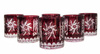 Ruby crystal whiskey glasses 280 ml Olive grinder
