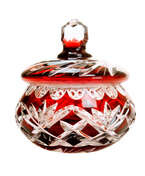 Ruby crystal sugar bowl Pineapple