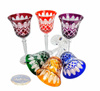 Coloured crystal wine glasses 280 ml Crate Olive
