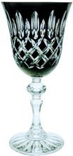 Black crystal wine glasses 170ml