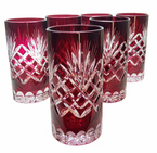 Ruby crystal water and drink glasses 320 ml Pineapple