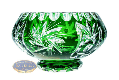 Emerald crystal fruitcake on foot 16 cm Olive Mill