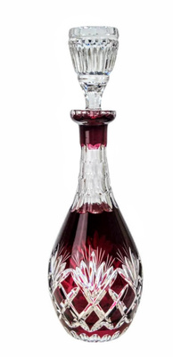 Rubinowa kryształowa karafka 700ml Ananas