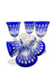Cobalt crystal wine glasses 170 ml French