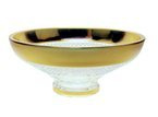 Crystal golden bowl on the foot.